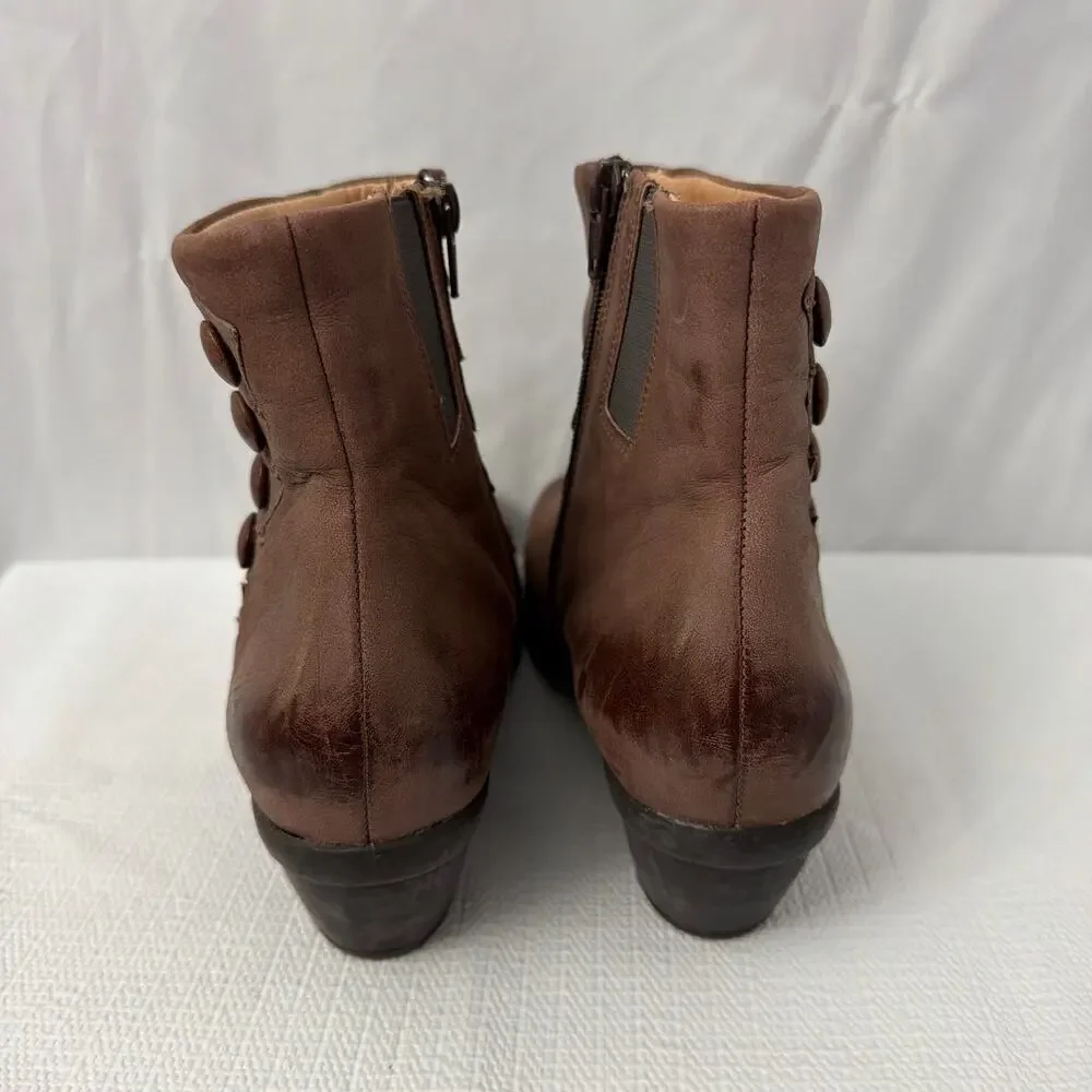 Naot Legend Ankle Boots Womens 10 Brown Leather Boho